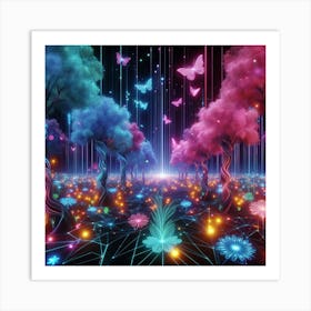 Psychedelic Forest 5 Art Print