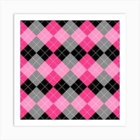 Seamless Argyle Pattern Art Print