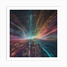 Abstract Light Rays 4 Art Print