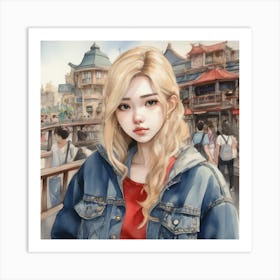 Asian Girl Art Print