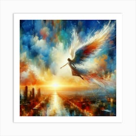 Angel In The Sky 2 Art Print