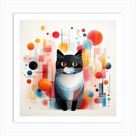 Abstract Cat 4 Art Print