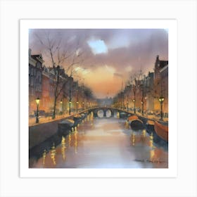 Amsterdam At Dusk Art Print