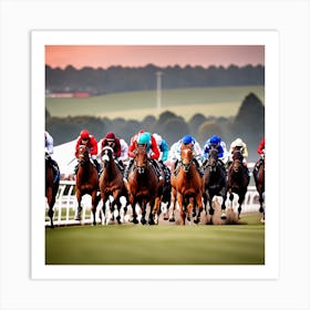 Horse Race 13 Art Print