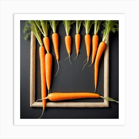 Carrots In A Frame 44 Art Print