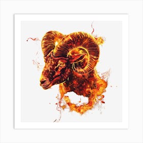 Aries sign png Art Print