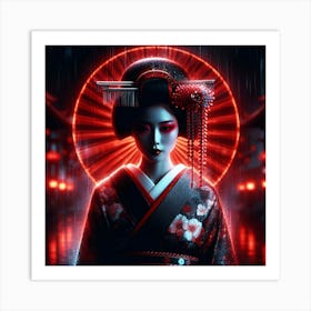 Japan Geisha Visual 75 Art Print