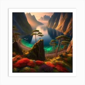 Lake In The Mountains 1 Art Print