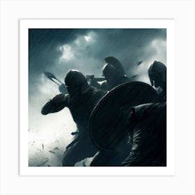 Spartans in the storm Art Print