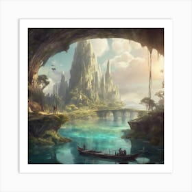 Fantasy Landscape Hd Wallpaper Art Print