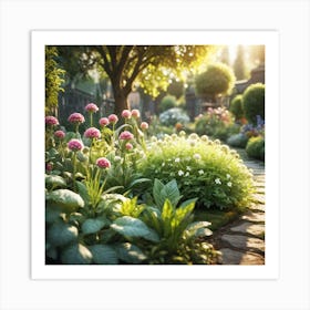 Garden At Dusk Art Print