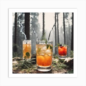 Forest of Mixed Drinks Art Print