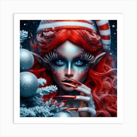 Christmas Elf 4 Art Print