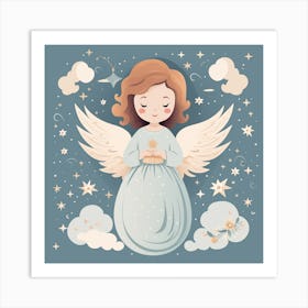 Angel In The Sky 1 Art Print