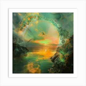 Psychedelic Sunset Art Print