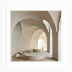 White Room With Arches Art Print