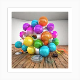 Colorful Spheres Art Print