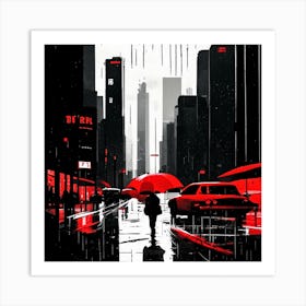 City Rain Art Print