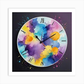 Triangle Geometric Clock Booble Marble Clock Frida Kahlo Clock Prismfold Clock Karma That Goes Around, Comes Around Circle Quote Clock Lucky Cat Clock (56) Art Print