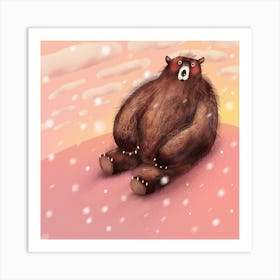 Bear in the spring Art Print