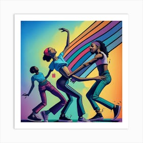 African girl Dancerist Art Print