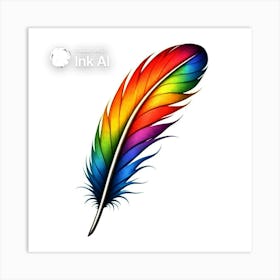 Rainbow Feather 1 Art Print