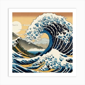 Great Wave Off Kanagawa 10 Art Print