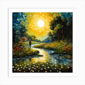 Ephemeral Waterside Bloom Art Print