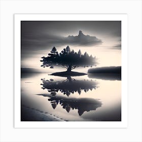 Tree In The Water 6 Art Print