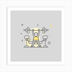 Man Lifting A Barbell Art Print