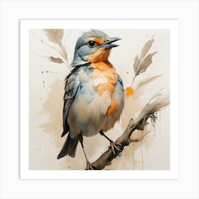Bird On A Branch 1 Art Print