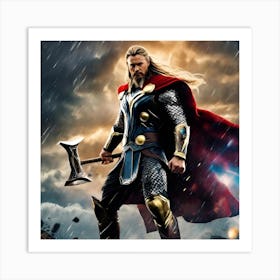 Thor god Art Print
