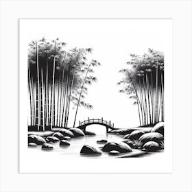 Asian Landscape Painting Art Print