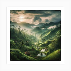 Rice Fields In Indonesia Art Print