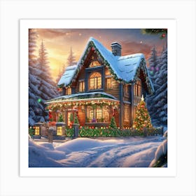 Christmas House 171 Art Print