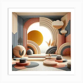 Abstract Room Design Art Print