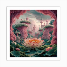 Enchanted Bloom A Fantastical Garden (2) Art Print