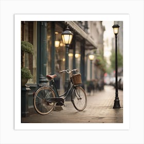 Bicycle On A Street Art Print