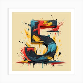 Number Five Art Print