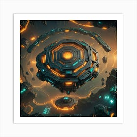 Futuristic Spaceship Art Print