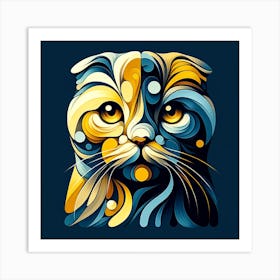 Scottish Fold Cat 01 Art Print