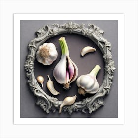 Garlic In A Frame 1 Art Print