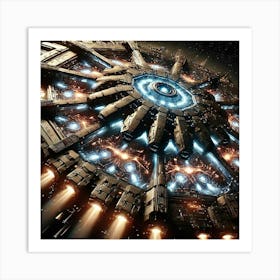 Obsidian Dreadnought Multi Layer Energy Shields 1024 Art Print