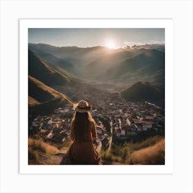 Sunset In The Mountains 1 Art Print