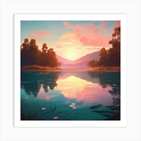 A Rustic Landscape Art Print