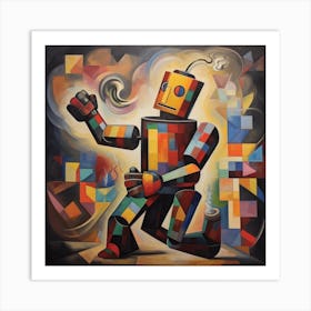 Robot Dancing Art Print