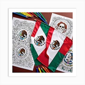 Mexican Flag 6 Art Print
