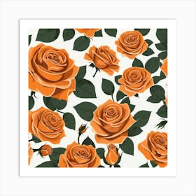 Orange Roses 9 Art Print
