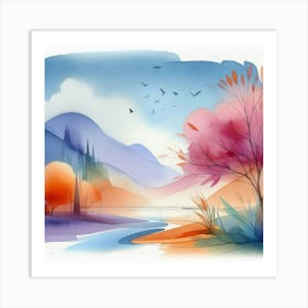 Watercolor Painting 28 Art Print