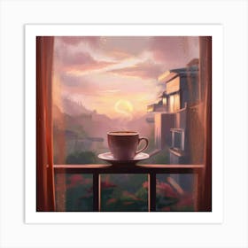 Sunrise On The Balcony 3 Art Print